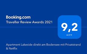 Apartment Lakeside direkt am Bodensee mit Privatstrand, atemberaubender Seesicht und Parkplatz